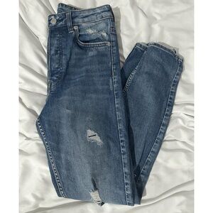 H&M Vintage Distressed Denim Skinny Jeans